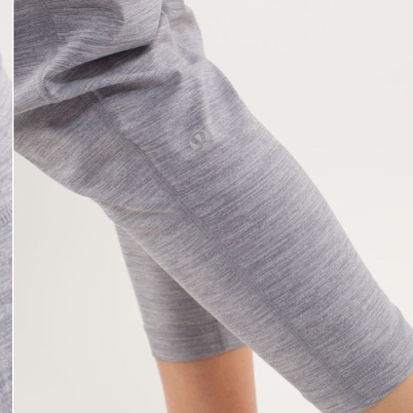 Lululemon Happy Hatha Crop Heathered Fossil/Fossil - Picture 4 of 8